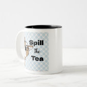 お茶をこぼす ツートーンマグカップ (正面左)