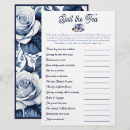 お茶をこぼす：ブライダルシャワーミックスとミングルゲーム