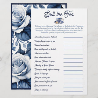 お茶をこぼす：ブライダルシャワーミックスとミングルゲーム