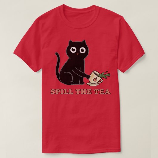 お茶をこぼす Tシャツ (デザイン正面)
