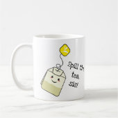 「お茶をこぼせ、お姉ちゃん！」かわいい茶バッグ コーヒーマグカップ (左)