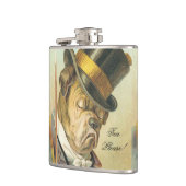 「お茶をどうぞ！」 エレガントヴィンテージ犬 フラスク (左)