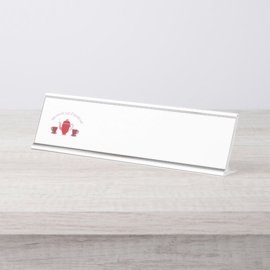 『お茶を一緒に』 デスクネームプレート (正面)