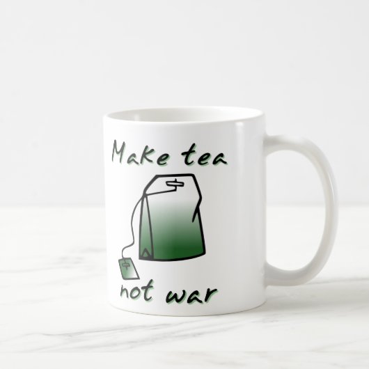 お茶を作れ戦争するな 面白いマグカップ ユーモア コーヒーマグカップ (右)