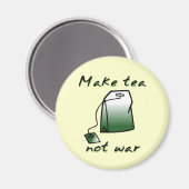 お茶を作ろう戦争は嫌 Funny Magnet ユーモア マグネット (正面/裏面)
