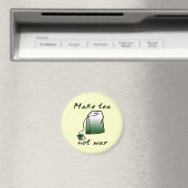 お茶を作ろう戦争は嫌 Funny Magnet ユーモア マグネット (インサイチュ (食洗機))