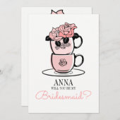 お茶を入れれば花嫁入り道具になる 招待状 (正面/裏面)