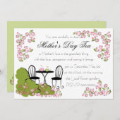 お茶を庭に 招待状 (正面/裏面)