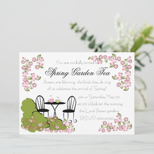 お茶を庭に 招待状 (スタンド正面)