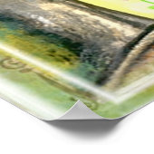 お茶を愛するメインクーンキャット ポスター (角)