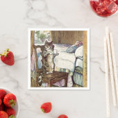 お茶を注ぐ猫 スタンダードカクテルナプキン (インサイチュ)