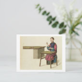 お茶を淹れる女性「衣装」からプレート21号 ポストカード (スタンド正面)