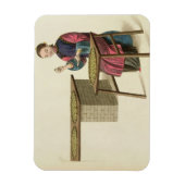 お茶を淹れる女性「衣装」からプレート21号 マグネット (縦)