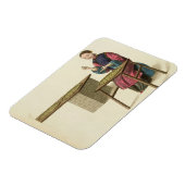 お茶を淹れる女性「衣装」からプレート21号 マグネット (左側)