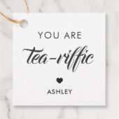 お茶を節約する、お茶のギフトタグ、クラフト フェイバータグ (正面)