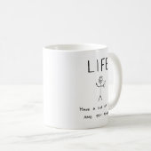 お茶を食べ、もう一度試して下さい コーヒーマグカップ (正面右)