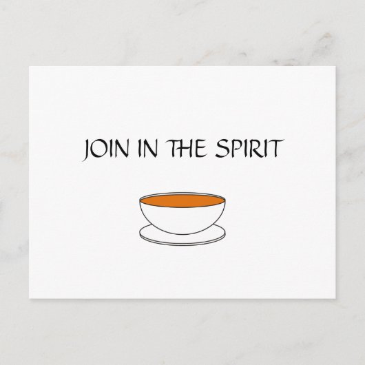 お茶を飲みながら心に入れ ポストカード (正面)