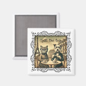 お茶を飲み干す マグネット (正面/裏面)