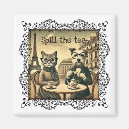 お茶を飲み干す マグネット