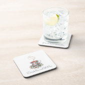 お茶を飲み、それが茶のスローガン引用文、ヴィンテージ コースター (右側)