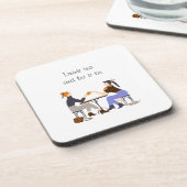 お茶を飲むそれが茶のスローガンである友人の友情 コースター (左側)