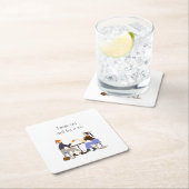 お茶を飲むそれが茶のスローガンである友人の友情 スクエアペーパーコースター (インサイチュ)