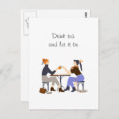 お茶を飲むそれが茶のスローガンである友人の友情 ポストカード (正面/裏面)