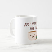 お茶を飲むためにここにいる コーヒーマグカップ (正面左)