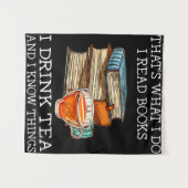 お茶を飲むの読は私の本だ タペストリー (正面(横))