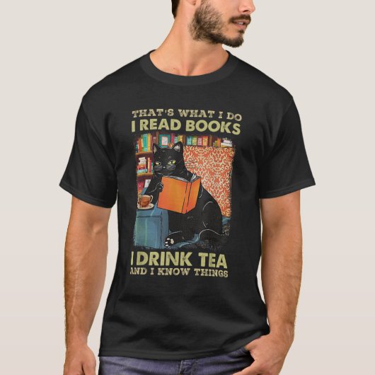 お茶を飲むの読は私の本だ Tシャツ (正面)