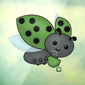 お茶を飲むラディバグのウィンドウにしがみつく ウィンドウサイン (シート3)