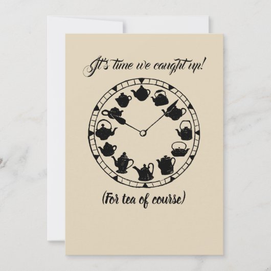 お茶を飲む人へのお茶の時間案内 招待状 (正面)