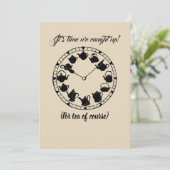 お茶を飲む人へのお茶の時間案内 招待状 (スタンド正面)