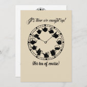 お茶を飲む人へのお茶の時間案内 招待状 (正面/裏面)