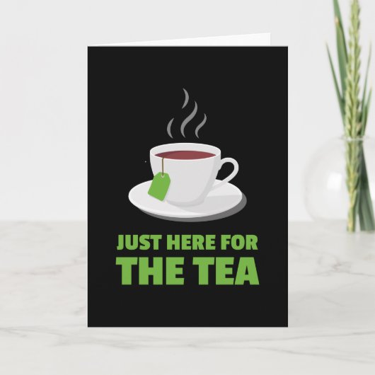 お茶を飲む人を呼びに来たばかり カード (正面)