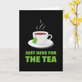 お茶を飲む人を呼びに来たばかり カード (黄色い花)