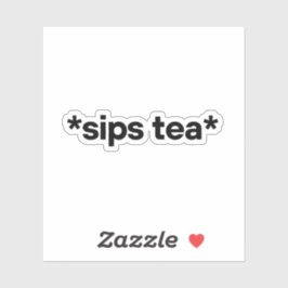 お茶を飲む シール