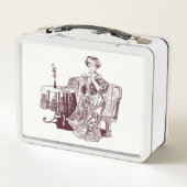 お茶を飲む メタルランチボックス (裏面)