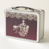 お茶を飲む メタルランチボックス (裏面)