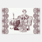 お茶を飲む ラッピングペーパーシート (正面)