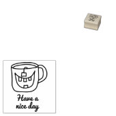 お茶を飲む ラバースタンプ (押印)