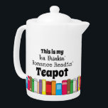 お茶を飲む、ロマ読ンスの本<br><div class="desc">本の中で飲む間読、本の愛好家に最適なTeapotの飲み物のロマンスのお気に入りのティーポット。このカラフルティーポット素晴らしは、本虫や親書用のギフトアイディアである。</div>