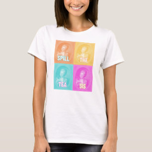 「お茶を飲む」(ヴィンテージポートレートポップ・アートのアート) Tシャツ