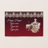 お茶を飲む 箔カード (内部)