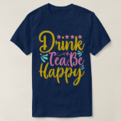 お茶を飲む Tシャツ (デザイン正面)