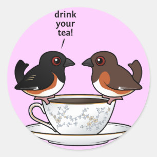 お茶を飲め ラウンドシール