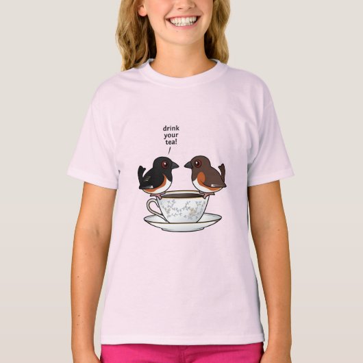 お茶を飲め Tシャツ (正面)