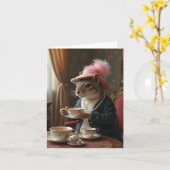 お茶を飲もう カード (黄色い花)