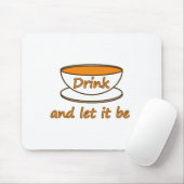 お茶を飲んで、スローガンおもしろい、お茶カップ マウスパッド (マウス)