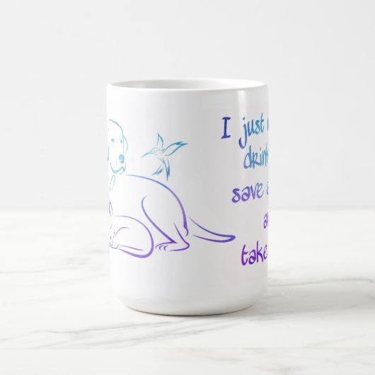 お茶を飲救み、昼寝を取る コーヒーマグカップ (中央)